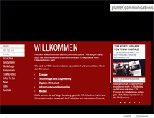Tablet Screenshot of pluemercommunications.de